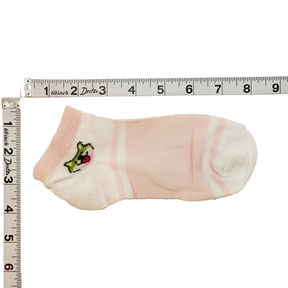 5 Pairs Tutuanna Socks - Pink & White Shiba